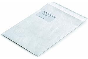 Tyvek 00067176 koperta C4 (229 x 324 mm), biała, z okienkiem, klejąca, 20 sztuk