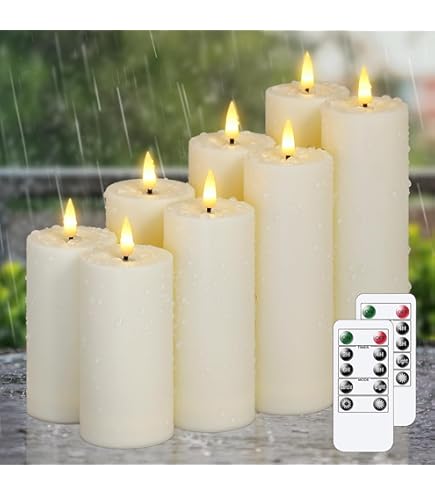 Kimjo 10CM X 35CM Flammenlose Große LED Kerzen Out Produktbild-Vorschau 2