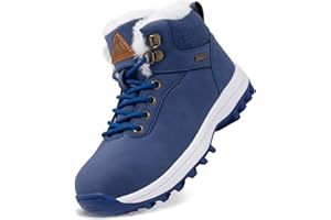 Mishansha Scarpe Invernali Bambini Antiscivolo Stivaletti Invernali con Calda Imbottitura per Ragazzi e Ragazze, Bambino e Bambina, Gr.24-36