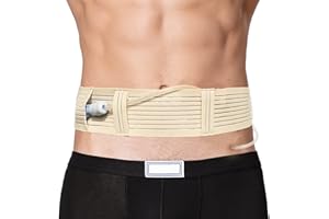 GIIIIUMP PD Gürtel Dialysegürtel Peritonealdialyse-Katheterhalter, bequemer Schutz mit Schlitzen für sichere G-J-Fütterschlauch-Zubehör, für Männer und Frauen, 3 Größen (1 Packung, Middle)