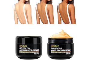 KLLALO Selbstbräuner für Gesicht und Körper,Bräunungsbeschleuniger-Creme 50g*2Stück, Bräunungscreme Wirksam in Solarium und im Freien, Langanhaltende Schnellbräunungscrem, natürlichen Inhaltsstoffen