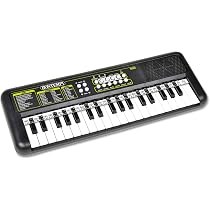 Bontempi KeyRhythm – Clavier Piano Numérique 37 Touches Ultra-Plat (2 Cm) Avec Prise Casque, Métronome, Transposeur Et Support Partition