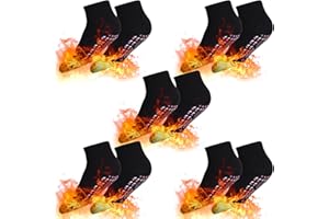Herefun Calze Autoriscaldanti Uomo Donna, 5PCS Calze Autoriscaldanti, Calzini Riscaldati Uomo Donna, Calze Termiche Invernali, Calotte Termiche Invernali per Sport all'aperto