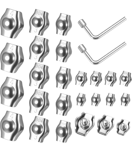 10 Morsetti Per Cavi Duplex In Acciaio Inox 304, M3, Per Cavi Da 2-3 Mm, Doppio Bullone, Robusti E Antiruggine, Per Fissaggi E Sospensioni