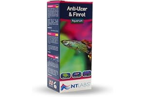 NT Labs Aquarium Anti-Ulcer & Finrot, Bacterial Infection Treatment, Relieves Fish Ulcers, Contains Acriflavine, Treats Bacteria such as Aeromonas & Pseudomonas (100ml - Treats 500L)