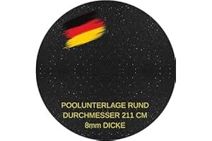 aruma® Poolunterlage 211 cm Durchmesser | 8 mm dick | Perfekt als Schutz & rutschfeste Unterlage für den Pool | Temperaturbeständig | Kratzfest