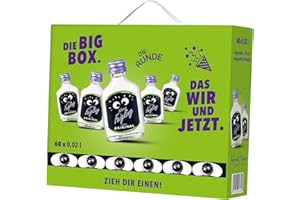 WALDEMAR BEHN Kleiner Feigling Das Original Big Box (60 x 20ml) – Feinster Vodka mit fruchtigem Feigenaroma – Der kultige Party Schnaps für jede Feier – Frech, fruchtiger Shot – 20 % Vol.