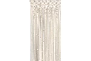 MLordoarf Cortina de macramé para Colgar en la Pared, Tapiz Boho para Puerta, Ventana, Divisor de Armario, hogar, Decoración de la Boda