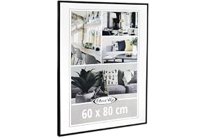 Close Up affischram 60 x 80 cm svart – modern bildram med plastglas och MDF-baksida – för affischer, foton och konsttryck – f
