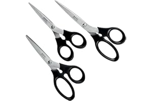 ‎LEITZ Leitz Edelstahlscheren Set 165/185/200 mm, 3er-Set Edelstahlscheren in den Größen 165; 185 und 200 mm in einer plastikfreien Verpackung, 54260095