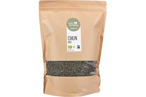FRUTEG Organic China Green Tea Chun Mee 1000 g | Loser Organic Green Tea | Green Tea Bio od Prowincji Południowej Chiny Hunan do Fairtrade Standard | Green Tea Bio Lots 1 kg