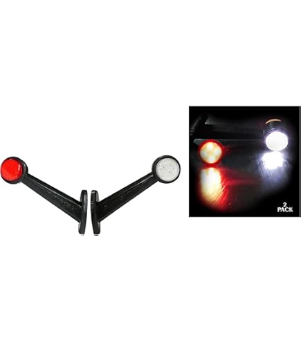 Oval LED Front Marker Light, Lamp, Trailer, White, Ifor, 12/ 24v - View #5