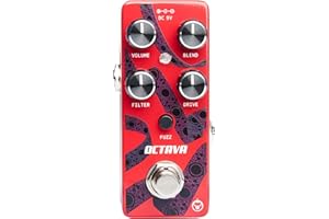 Pigtronix Octava V2 Analog Octave Fuzz Pedal (OCT2), Compact, for Electric Guitar, Volume, Filter, Blend, Drive Controls