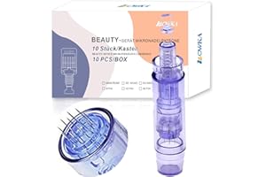 ‎BOWKA BOWKA 12 Pins Nadeln Patrone Elektrischer Microneedling Pen Derma Pen 10 Stück Universalmodell Ersatznadeln Patrone,Einstellbar Bajonett-Schlitz Für Electric Derma Pen (12 Pins Bajonett)