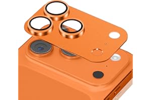 LanQii Kameraschutz Kompatibel mit iPhone 17 Pro Max, Metall Panzerglasfolie Kamera Linse Protector, 9H Härte Kamera Schutzfolie für iPhone 17 Pro Max, Orange