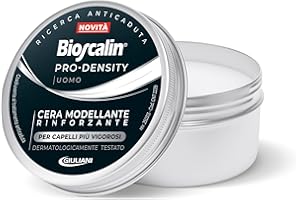 Bioscalin PRO•DENSITY Uomo Cera Modellante, Rinforzante per Capelli più Vigorosi, Media Tenuta, Look Naturale, Finitura Opaca e Invisibile, 60 ml