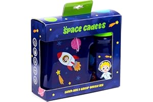 Puckator Juego de fiambrera para niño (fiambrera para alimentos y botella) con temática espacial, sin BPA