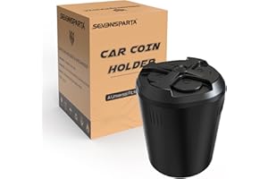 Seven Sparta Car Coin Holder Universal Change Holder for Car Compatible with Most Car Cup Holder Time-Saving Coin Holder Organizer for Car Home Office