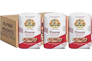 Alpine Heights Bundle Pack - Caputo Pizzeria Flour, Premium Italian Type '00' Flour 1kg - Pack of 3