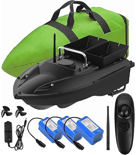 JUUTALK RC Futterboot - Ferngesteuertes Angelköderboot 500m Reichweite