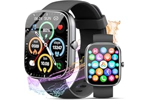 Smartwatch Herren Damen mit Telefonfunktion, 1.91" Fitnessuhr Damen, 100+Sportmodi IP68 Wasserdicht Sportuhr, Smart Watch mit Schrittzähler, Herzfrequenz, SpO2, Schlafmonitor, Uhren für iOS Android