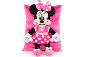 Jay Franco Disney Minnie Mouse Plush Snuggle Pillow - Super Soft 3D Bed Cushion