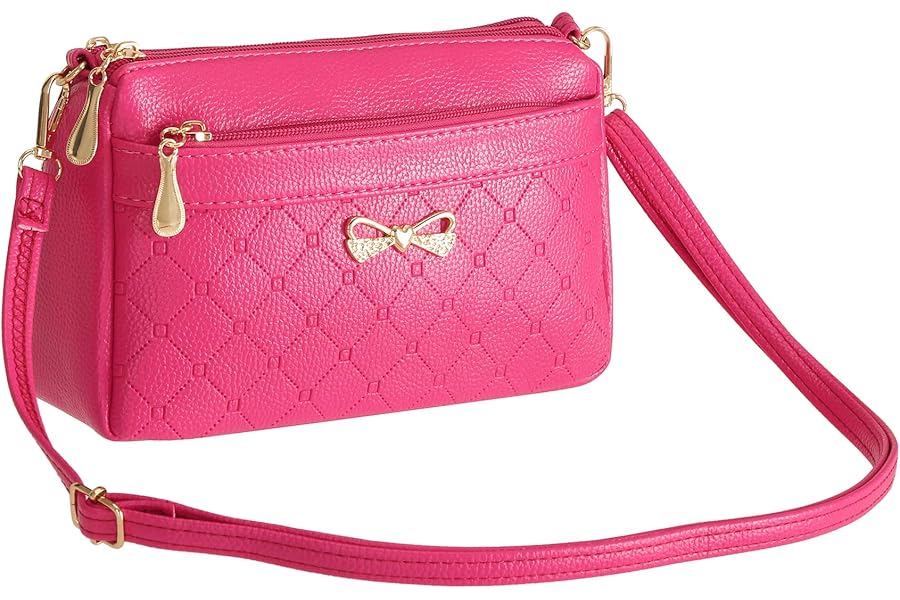 FULEI Women Handbags Shoulder Bags Small Square Soft PU Leather Cross Body Ladies Bags Elegant Butterfly Decoration