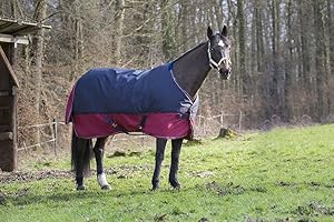 Reitsport Amesbichler Tyrex - Manta para caballo, 1200 denier, forro interior de nailon, impermeable, transpirable, correas cruzadas, etc. 135 cm