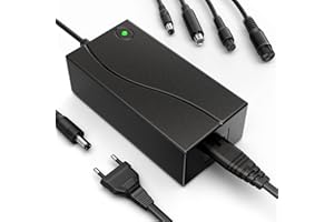 LOQDIVR Scooter Elettrico Caricabatterie per Xiaomi M365 pro/Ninebot, per 42V 2A per batteria agli ioni di litio da 36V, caricabatterie universale per scooter e bici autobilanciante (senza spina)