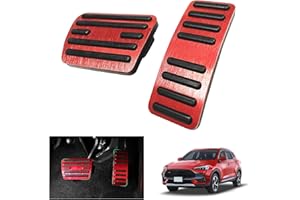 GAFAT MG ZS/MG HS/MG 5/MG Marvel R 2020-2024 Pedales para Gas y Frenos, MG Pedales Cubierta de Freno Reposapiés, MG Accesorios [Cambio Automática] (Rojo)