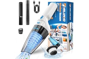 Milunho Handheld Vacuum Cleaner, 9500PA Car Vacuum Cleaner Cordless with Powerful Suction, Lightweight & Portable Car Hoover for Car/Home/Pet