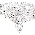 Unique Party 78413 Pirate Party Coloring Paper Rectangular Table Cover | 1 Pc, Black