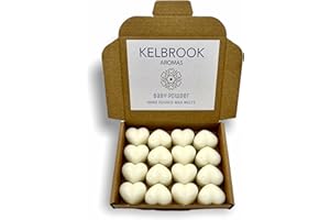 KELBROOK AROMAS Wax Melts - Baby Powder | 16 Pack | Strong Scented | Made in The UK | Plastic Free | Vegan Baby Powder