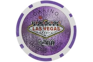 Brybelly Las Vegas Casino Poker Chip Heavyweight 14-gram Clay Composite - Pack of 50