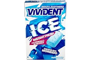 PERFETTI VAN MELLE 20 ASTUCCI GOMME DA MASTICARE VIVIDENT ICE PEPPERMINT INSTANT FRESH CHEWING GUM