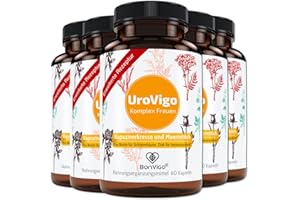‎BONVIGO UroVigo Frauen Kapseln - Blase: Vitamin A unterstützt die Schleimhäute, Zink Immunsystem und Haut* - 8-Pflanzen Komplex mit Löwenzahn, Cranberry, Brennessel, Liebstöckel, Kürbis - Ohne D-Mannose (5)