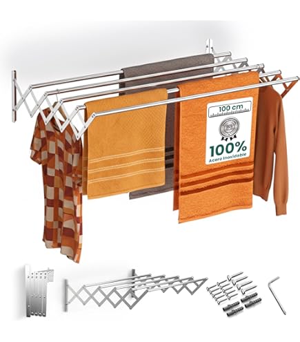 Ruimtebesparend Droogrek voor aan het Plafond - 200cm x 56cm - Met Katrol en Houten Latten