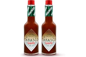 ‎TABASCO TABASCO® Chipotle Pepper Sauce - Scharfe Soße 2x150ml Doppelset - Geräucherte Jalapeño Chilisauce aus 100% natürlichen Zutaten & ohne zugesetzte Zusatzstoffe - Für viele Gerichte, Saucen & Marinaden