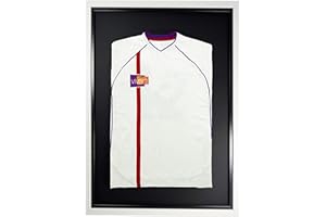 Vivarti Telaio Solo per Adulti in Camicia Sportiva Standard 60 x 80 cm - Cornice Bianca, Telaio Interno Nero, Scheda di Supporto Nero