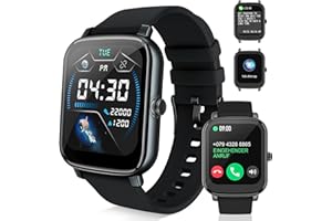 ZHCUVES Reloj Inteligente Mujer Hombre con Whatsapp y Llamadas, Smartwatch Táctil Pulsera Actividad para Android iOS, Oxígeno Sangre/Monitor de Sueño/Asistente de Voz/28 Modos Deportivo/IP67 Digital Watch