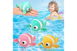 BelleStyle Juguetes Baño Bebe, Juguetes Bañera para Niños Niñas 1 2 3 4 Año, 3 Pez Payaso Animales Fotantes Juguetes de Agua Piscina Baño Juego de Ducha Regalo para Niños Pequeños