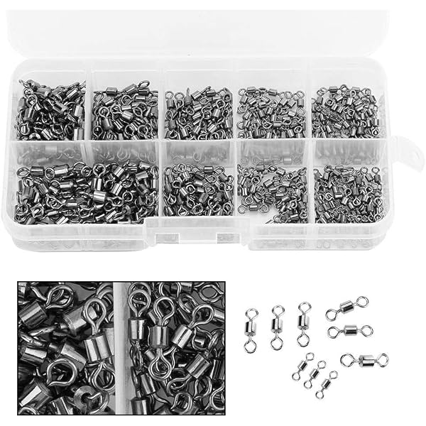 thumbnail image 2 of 500 Pack #7 Line Grip Swivels For Drop Shot Weights & Sinkers – Fishing Tackle 2 of 3