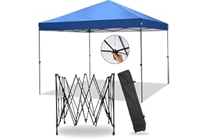 HOTEEL Carpa Plegable 3 x 3 m, Cenador Robusto Impermeable, Garden Tent Resistente al Agua con Bolsa de Ruedas para Reception, Fiesta, Camping, Festival, Cerveza, Gris, BLU