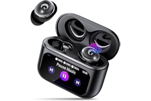 VEKJ Bluetooth Kopfhörer, Mini Schlafkopfhörer Bluetooth 5.4 mit Touchscreen, 2025 Neue in Ear Kopfhörer Kabellos mit Klare Kommunikation, IPX7 Ohrhörer mit 48H Immersiver Deep Bass Ohrhörer/5 EQ-Modus