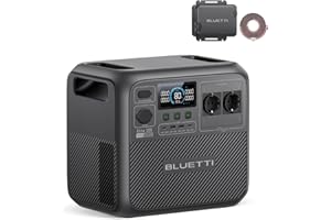 BLUETTI Elite 200 V2 Generador Solar con Charger 1, 2073,6Wh LiFePO4, 560W Cargador de Alternador, 4 Salidas de AC (2600W), 4,2H Carga Completa del Coche, Ideal para Camping, RV, Fuera de Red, cortes