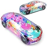 Jugutoz 360 Degree Rotating Transparent Concept Racing Car with 3D Flashing Led Light Music for Kids 3+Ages , Electric Cars T