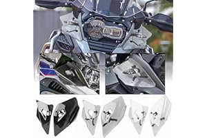 TAZGANTAX Motorrad-Blinker-Seiten-Winglet-Windschutzscheibenschutz, kompatibel mit R1250GS R 1250 GS (2019–2023), R1200GS R1200 GS LC (2013–2019), F750GS F850GS (2018–2023), Windabweiser (Rauch)