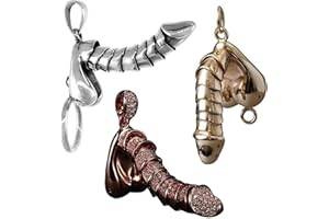 ZZTAE Pendentif pénis érectable drôle, collier sexy en forme de tige créative, collier pendentif sexuel créatif personnalisé, hommes adolescentes filles debout pendentif ornement cadeau