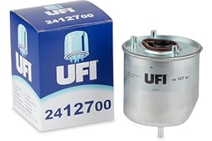 UFI Filters, Filtro Gasoil 24.127.00, Filtro de Combustible Diésel de Recambio, Apto para Coches, Apto para Modelos como Citroen, Fiat, Mitsubishi, Peugeot y Toyota