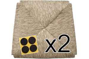 ArredaSì Sedili in Paglia di Ricambio (MOD. 996 ZF) [Set di Due] + Feltrini in Omaggio